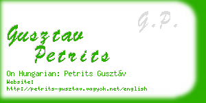gusztav petrits business card