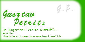 gusztav petrits business card